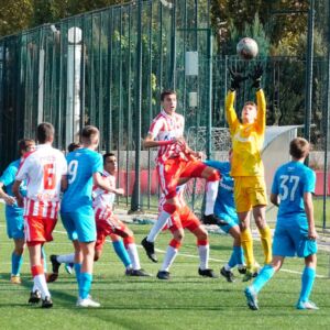 Beograd, 26. oktobra 2022.- Na stadionu "Rajko Mitic" danas je odrzan prijateljski mec mladih fudbalera Crvene zvezde i Zenita. FOTO TANJUG/ VLADIMIR SPORCIC/ nr